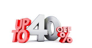 up to 40% off